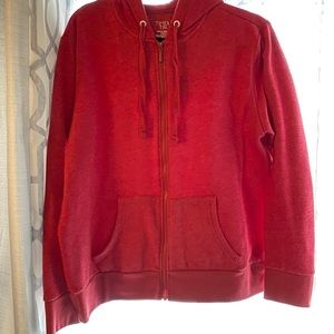 Red zip up hoodie